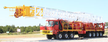 Service King Manufacturing SK 1000 Carrier Mounted Mobile Well service rig